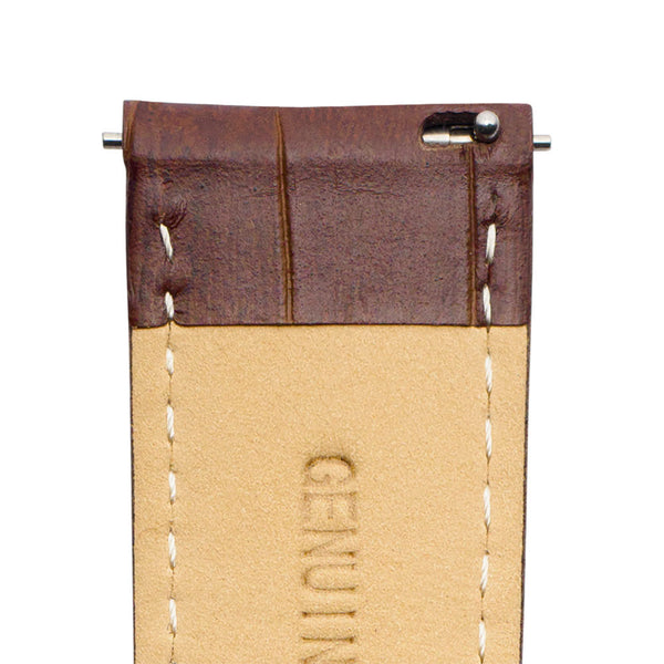 22MM - Brown Croc - Leather