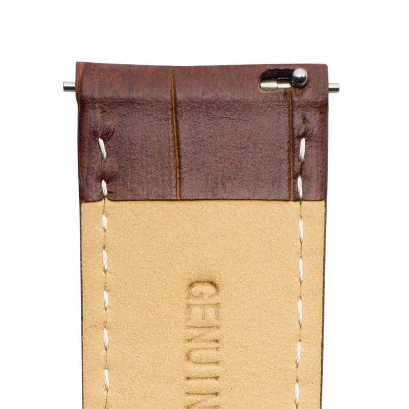 22MM - Brown Croc - Leather